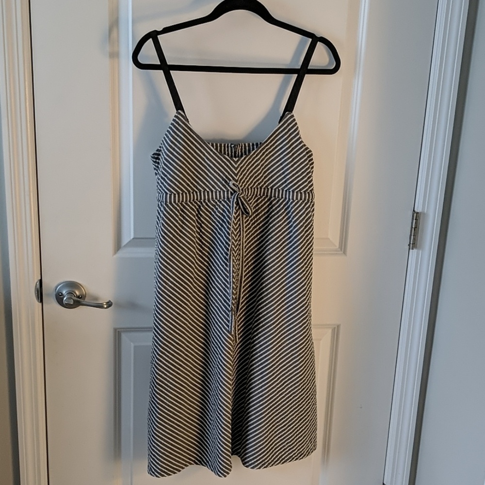 Split Striped Dress